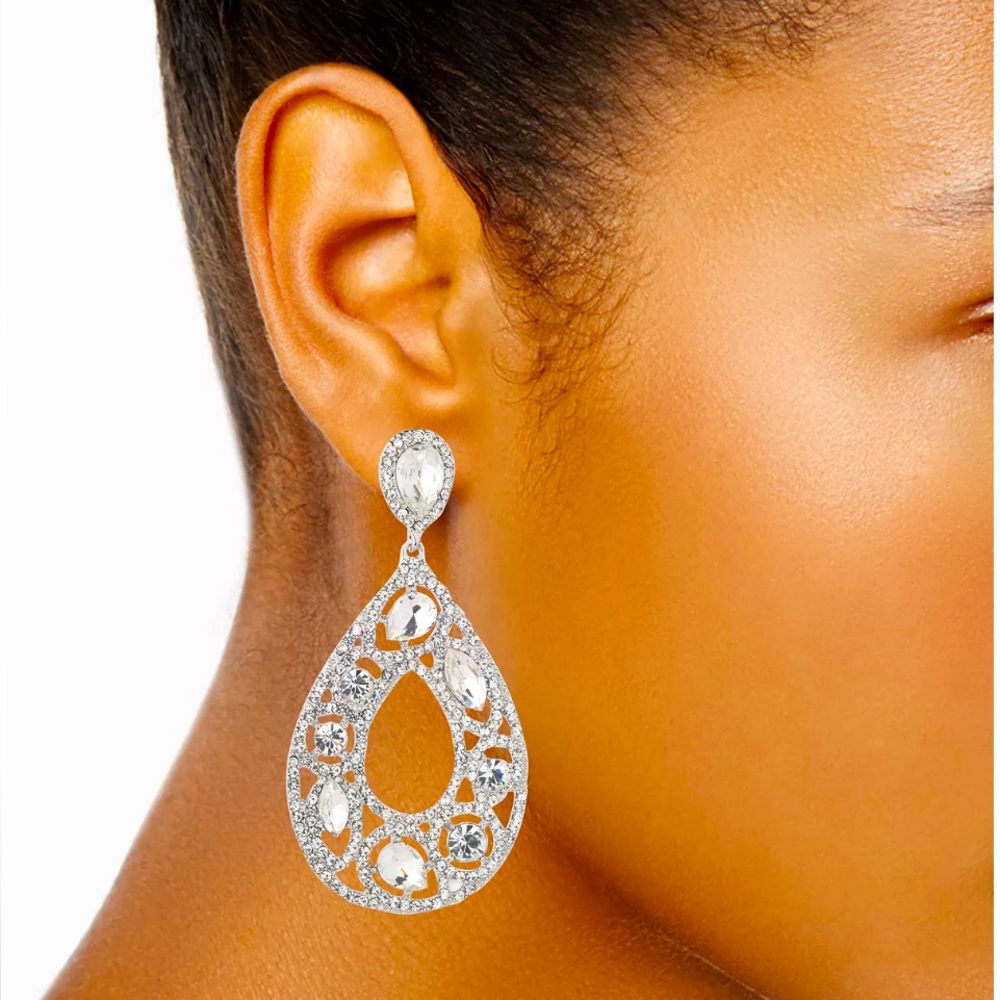 GIVENCHY Open Pear-Shape Rhinestone Drop earrings